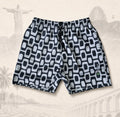 Short Calçadão P&B — fundo claro do Rio