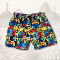Short Favela Pop — fundo claro do Rio