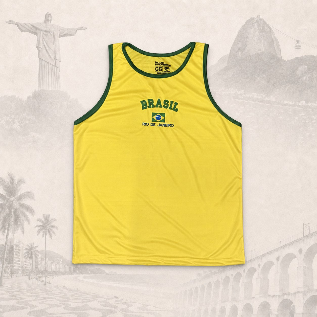 Regata Brasil Canarinho — fundo claro do Rio