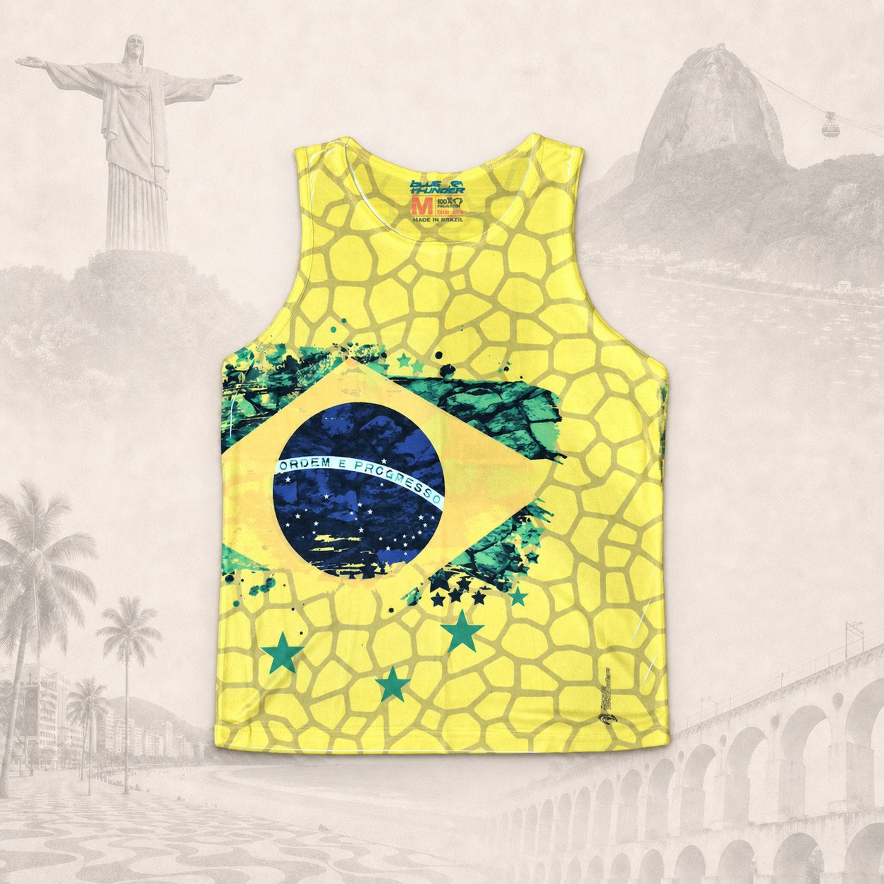 Regata Brasil Mosaico — fundo claro do Rio