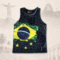 Regata Brasil Black Texture — fundo claro do Rio