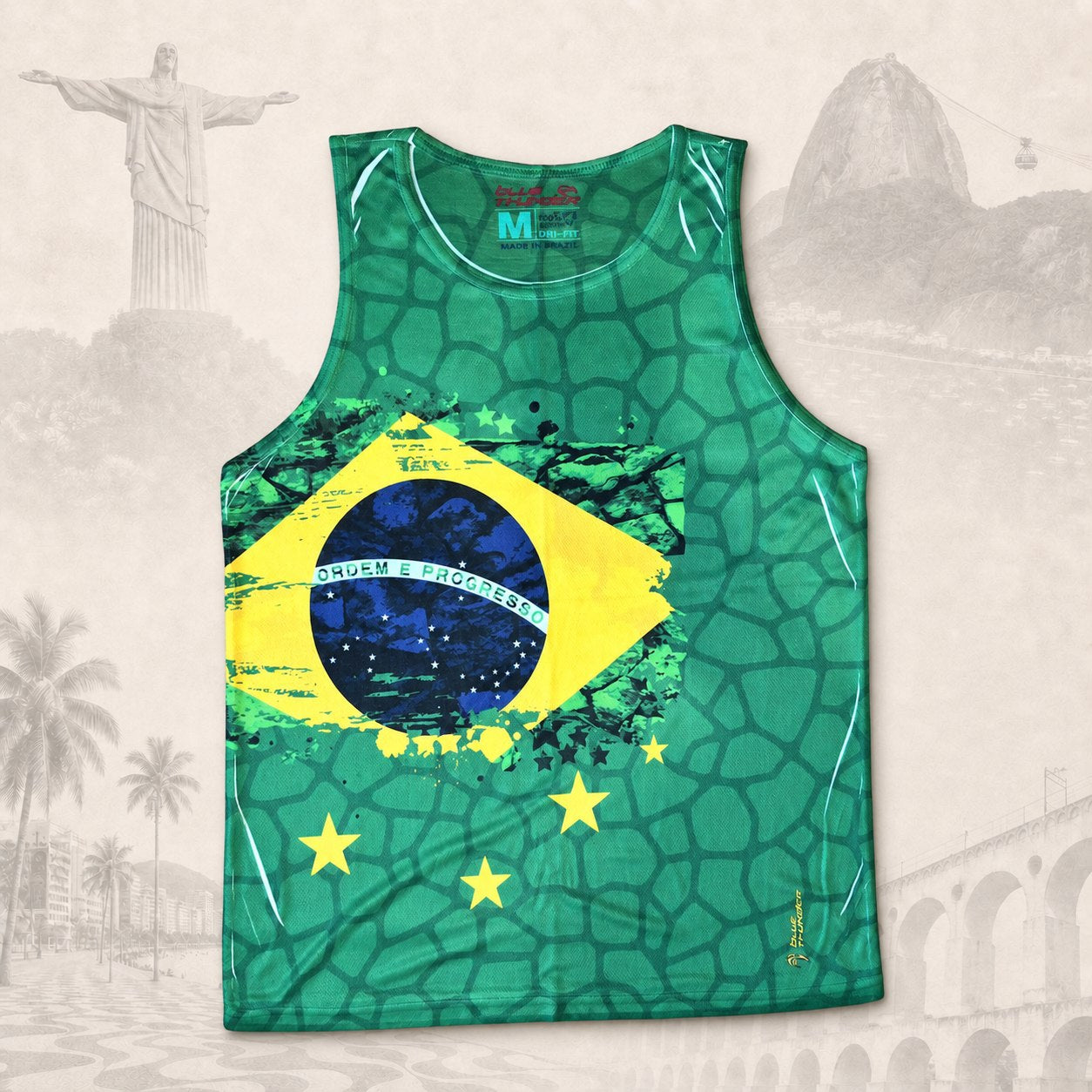 Regata Brasil Forest Texture — fundo claro do Rio
