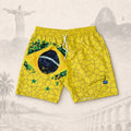 Short Brasil Amarelo Stone — fundo claro do Rio