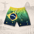 Short Brasil Muralha — fundo claro do Rio