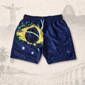 Short Brasil Navy Stone — fundo claro do Rio