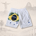Short Brasil Splash Branco — fundo claro do Rio